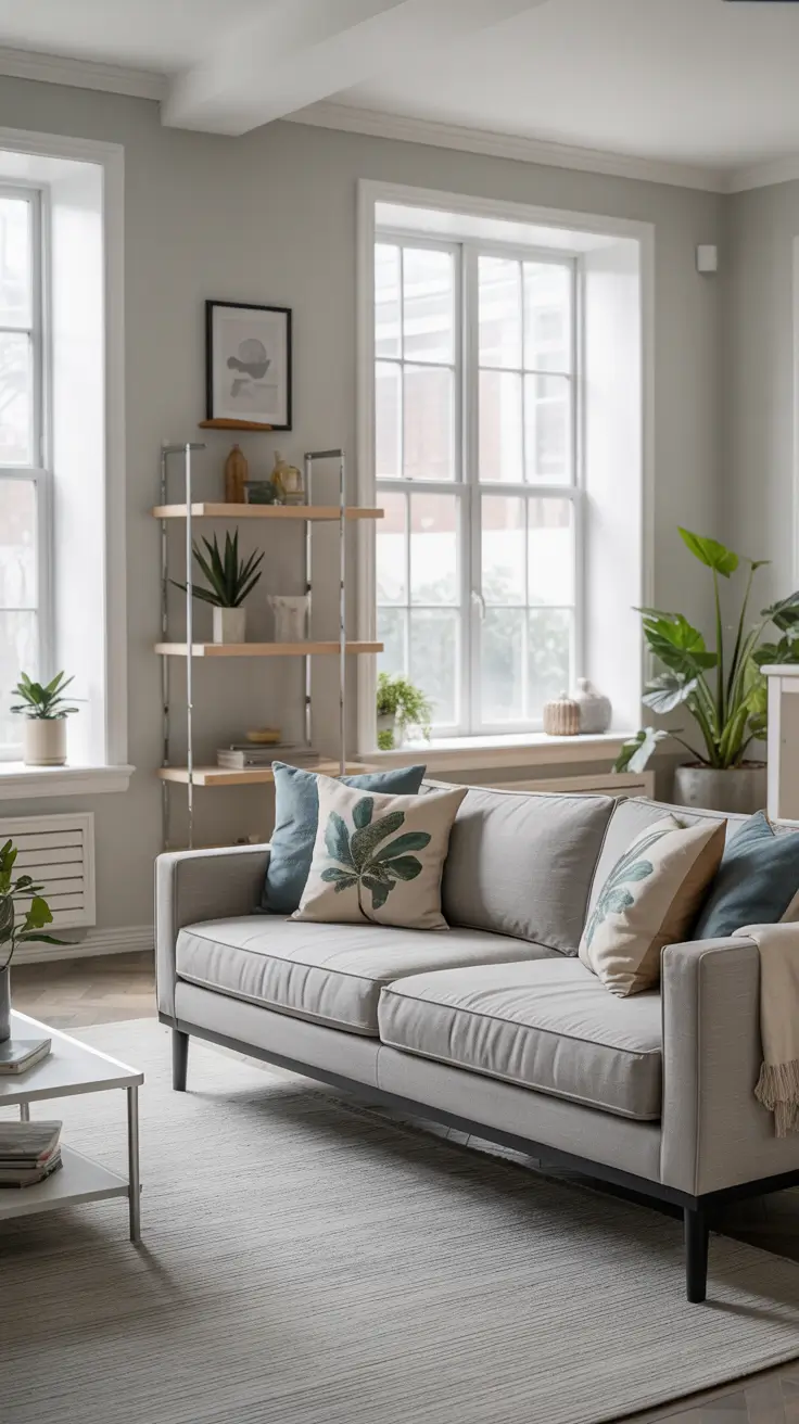 Light and Airy Gray Living Room