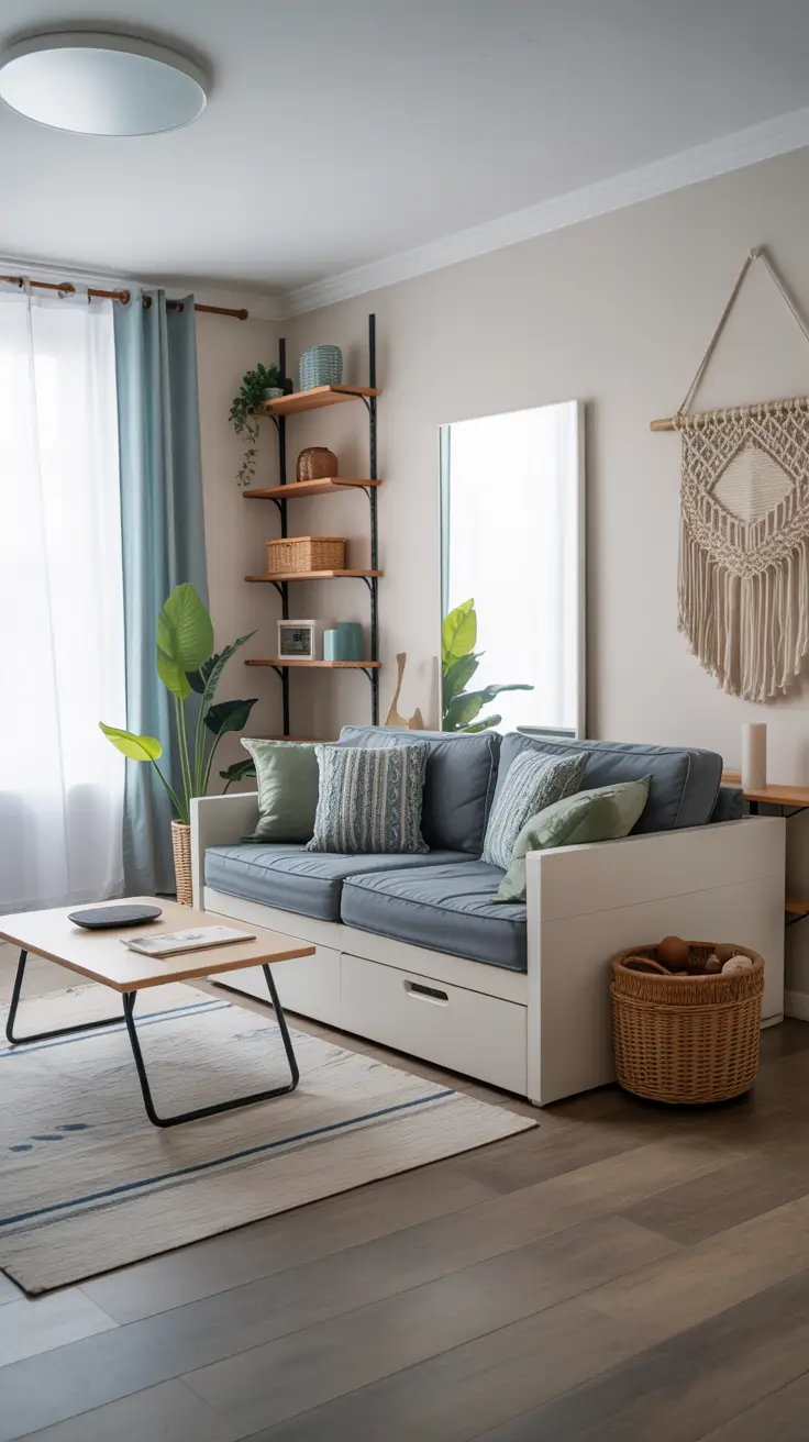 Small Apartment Gray Living Room