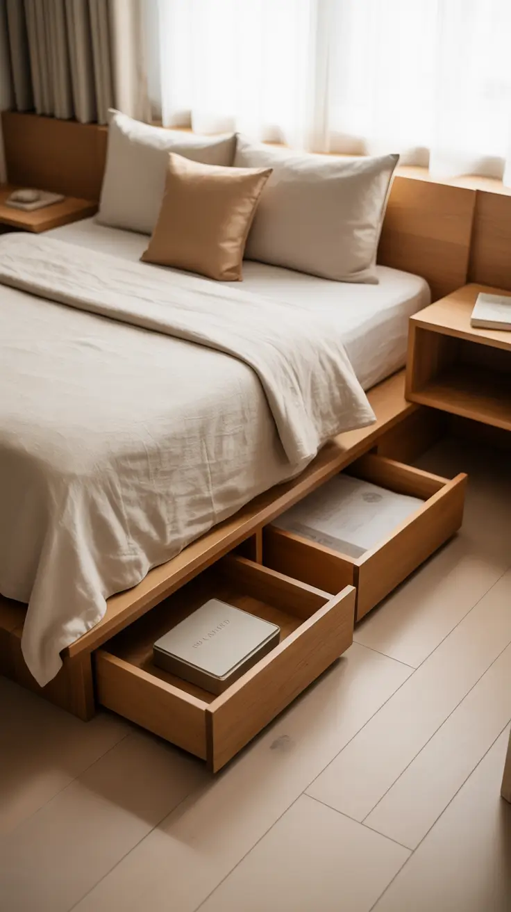 Japandi Storage Bedroom Layout 2026