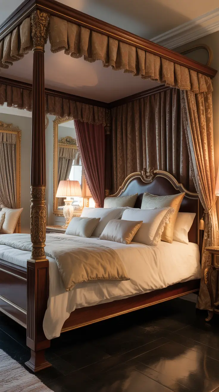 Traditional Mahogany Bedroom Design