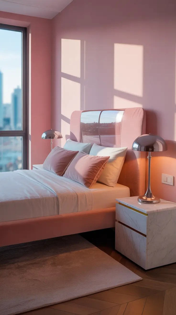 Modern Pink Bedroom Design
