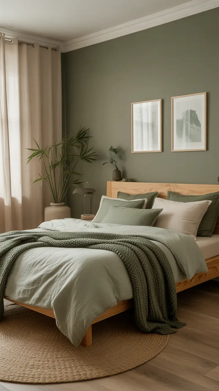 Sage Green Cozy Bedroom