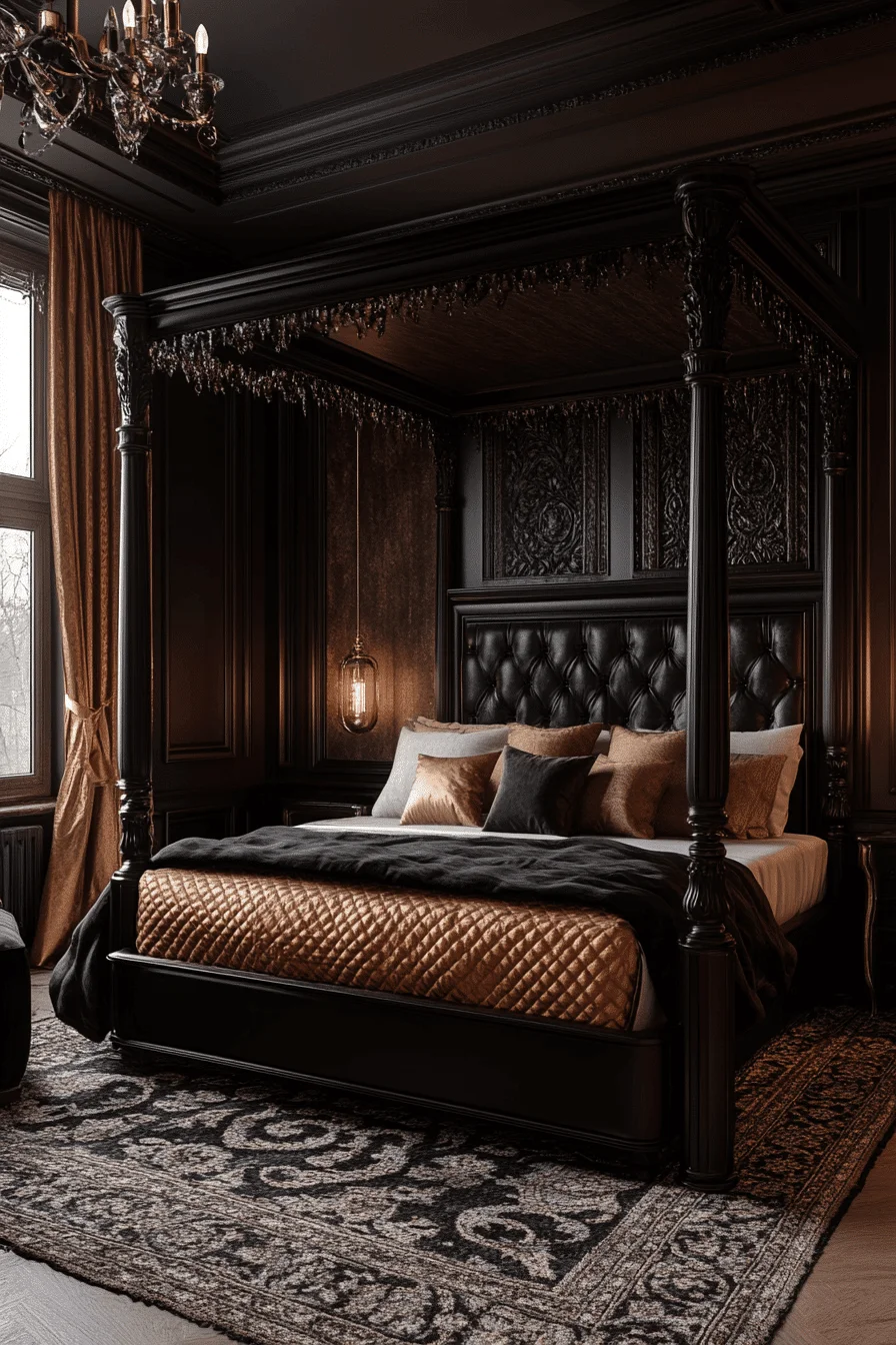 dark feminine bedroom