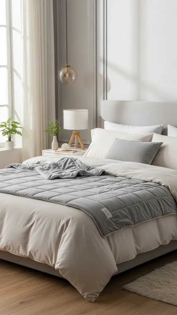 Weighted Blankets for Comfort Weighted blanket on bed