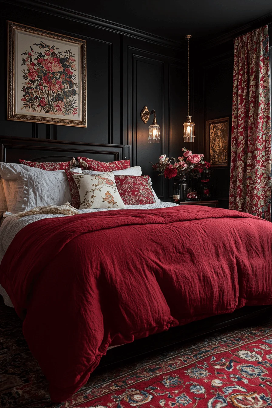 dark feminine bedroom