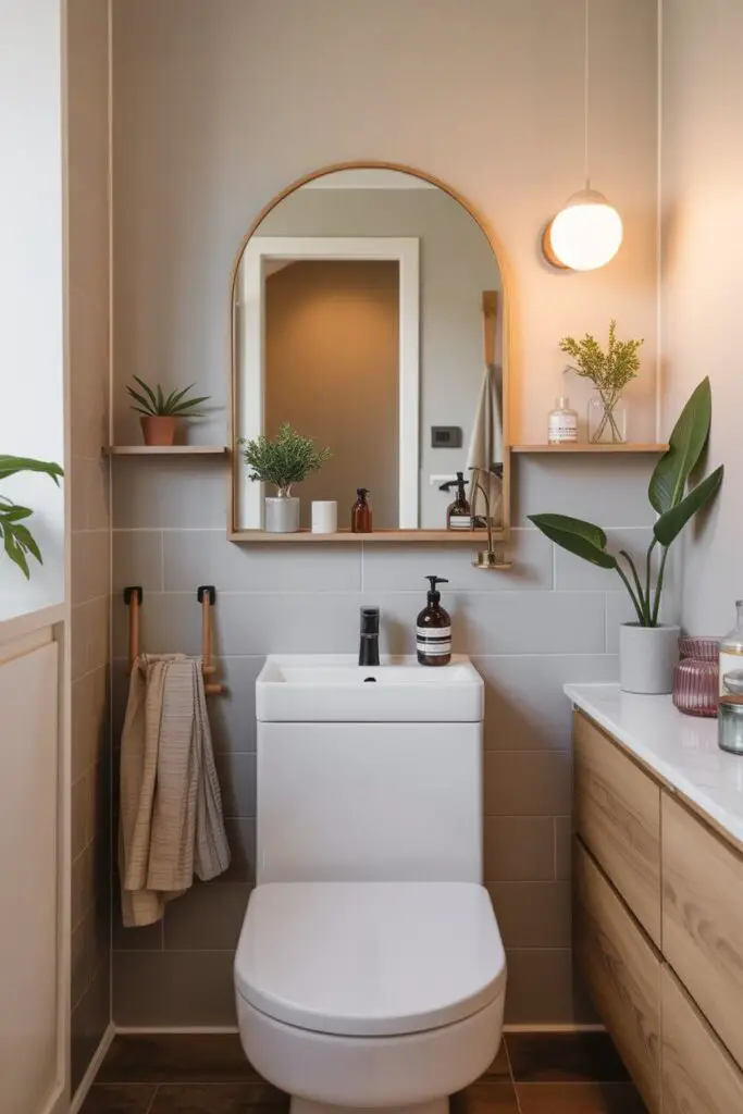 Year-Round Space-Saving Ideas for Small Bathrooms in Family Homes 11 Maximize Wall-Mounted Accessories to Clear Countertops