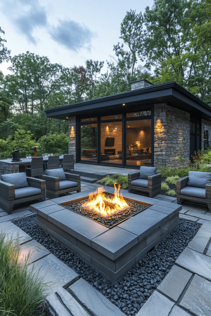 geometric fire pit