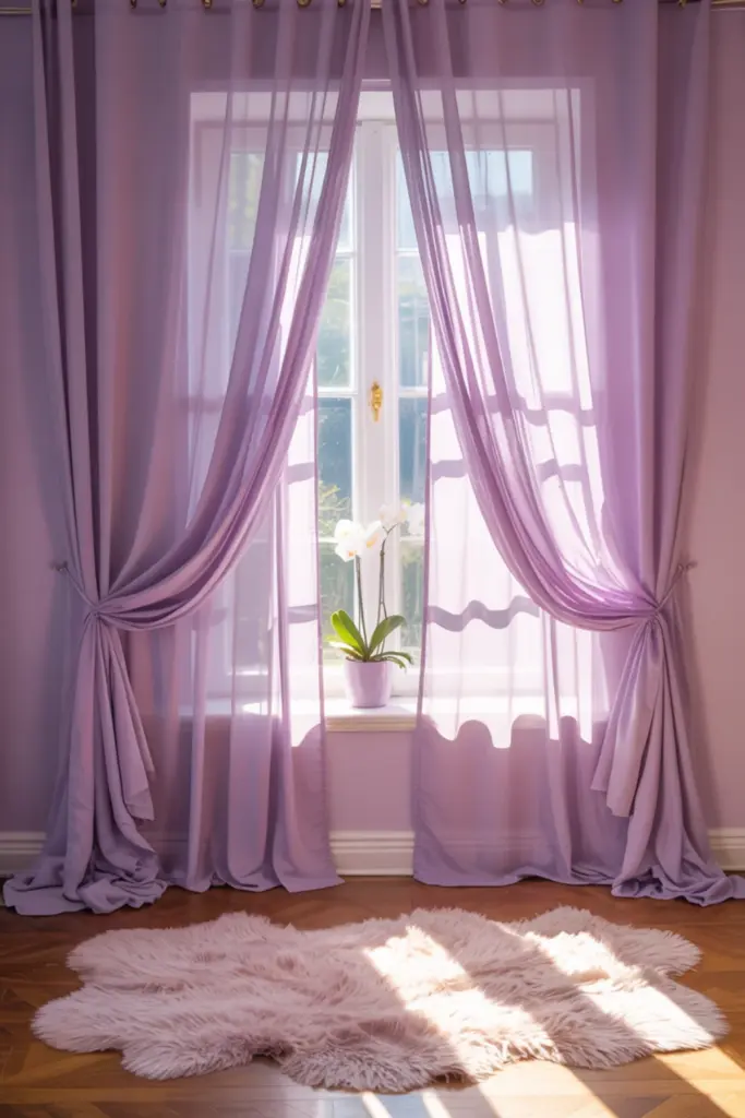 Pastel Curtains: Softening Natural Light