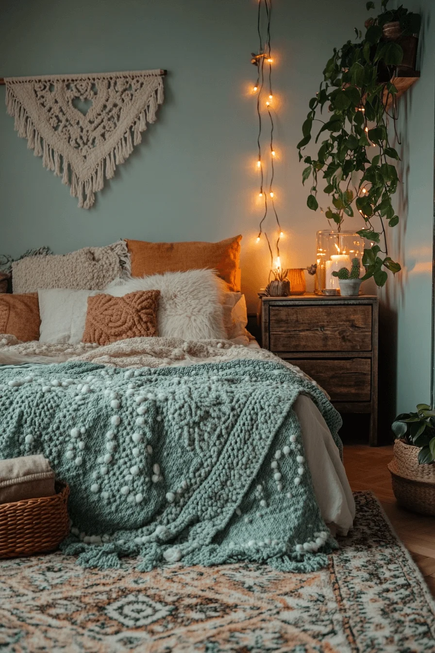Snug Boho Comfort Zone Bedroom cozy boho bedroom with plush furniture