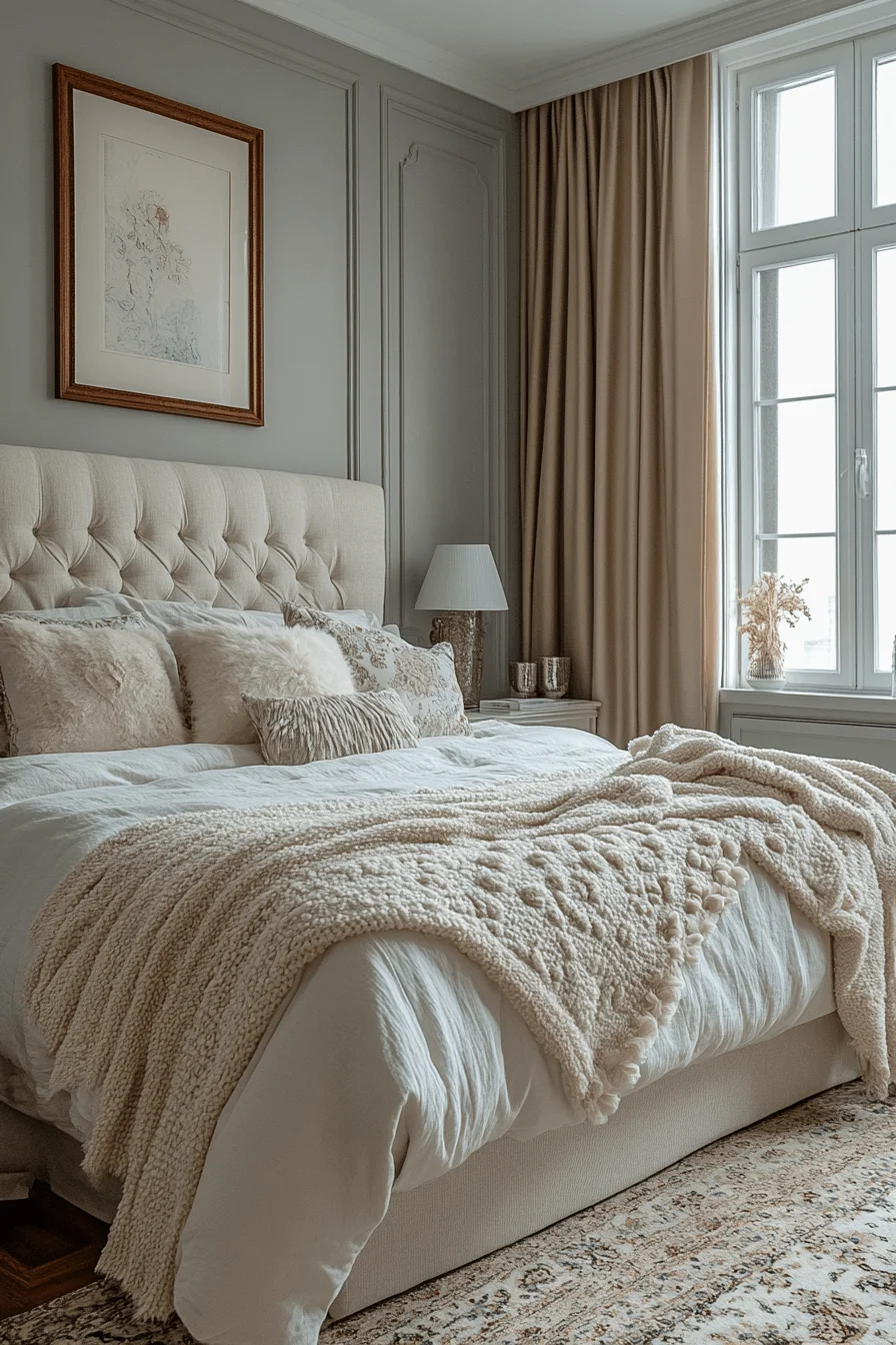 Textural Elegance Boho Bedroom boho bedroom with velvet and jute textures