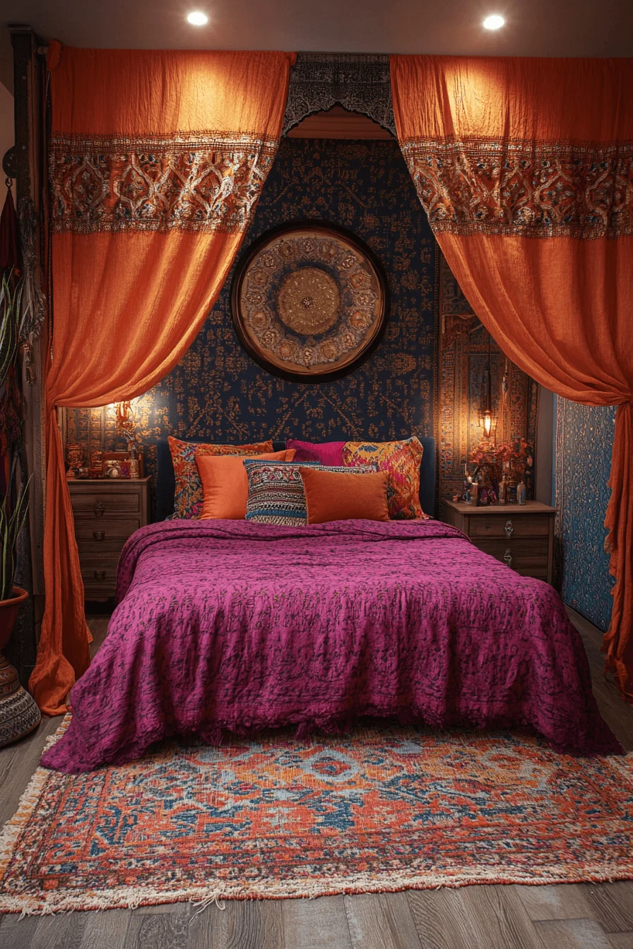 Luxurious Boho Relaxation Room luxurious boho bedroom with jewel tones