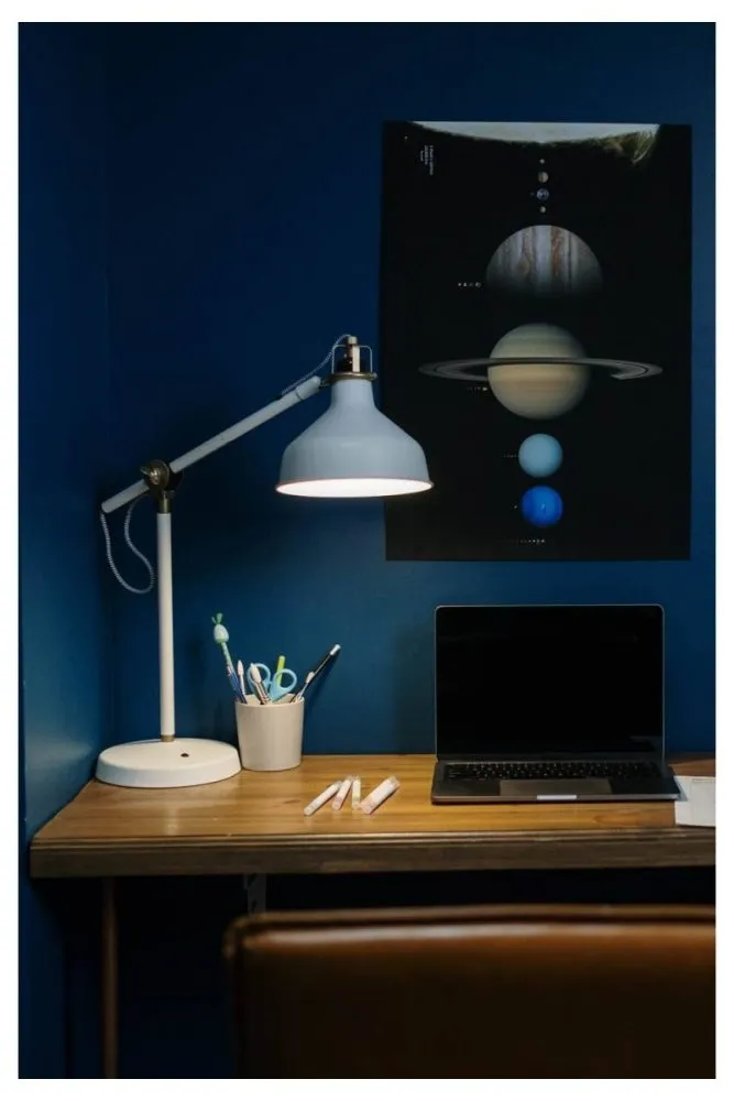 Charcoal Blue Home Office