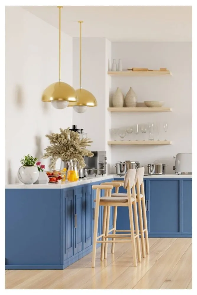 Two-Tone Pale Blue Wall