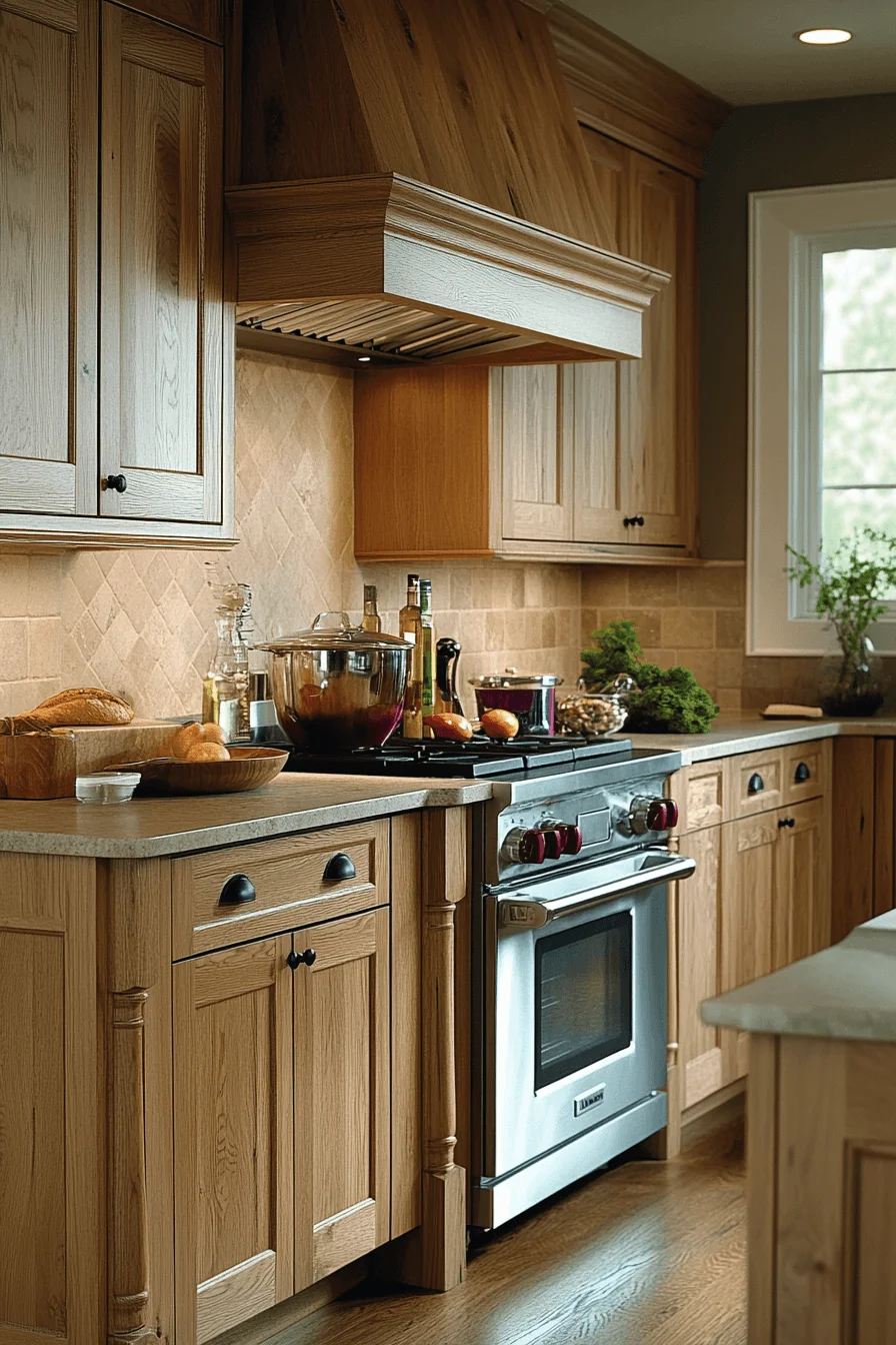 Smooth Natural Oak Kitchen Cabinets smooth natural oak kitchen cabinets