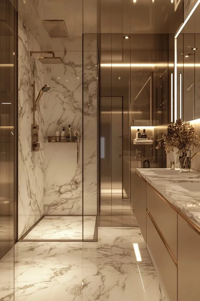 Full Marble Shower