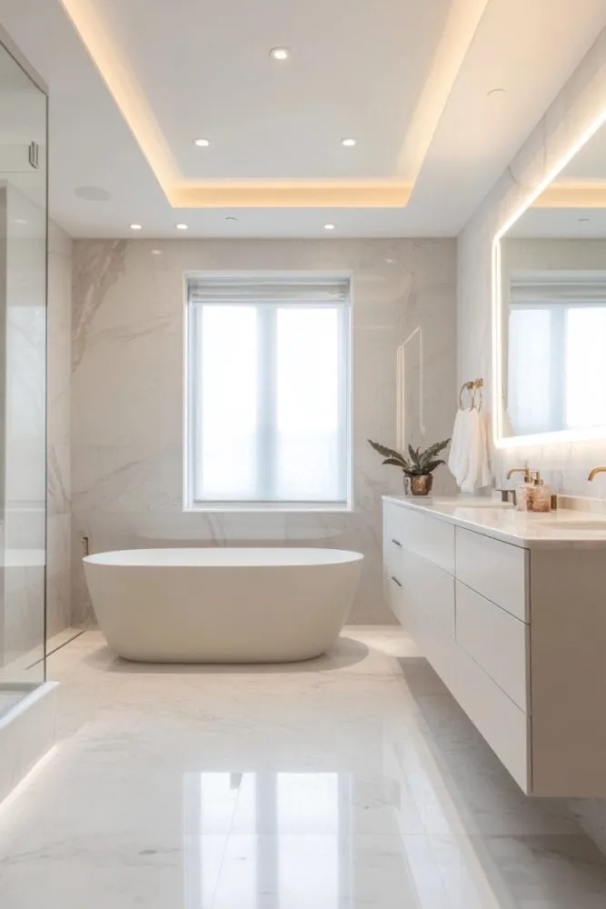 Marble Ceiling Bathroom