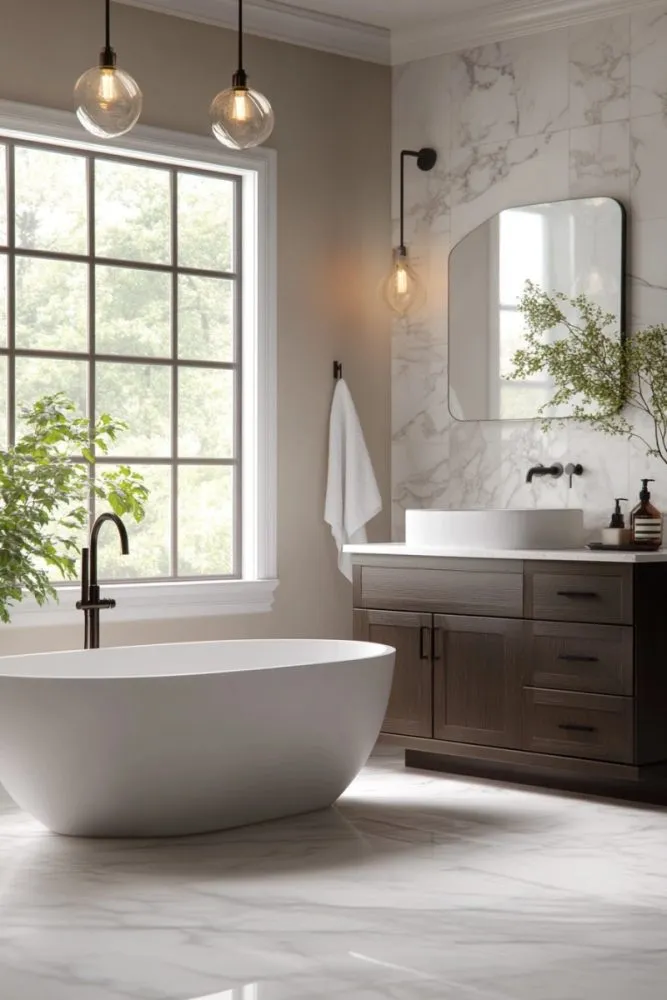 Matte Marble Bathroom