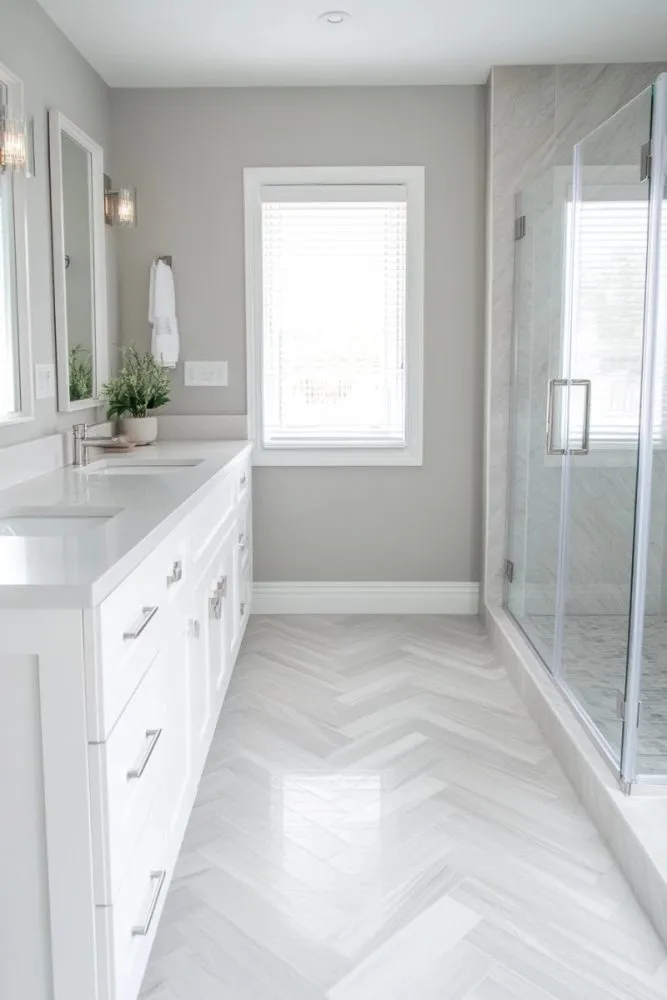 Herringbone Marble Floor