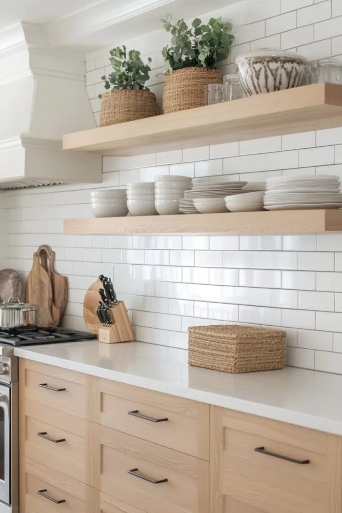 Extra deep open shelves