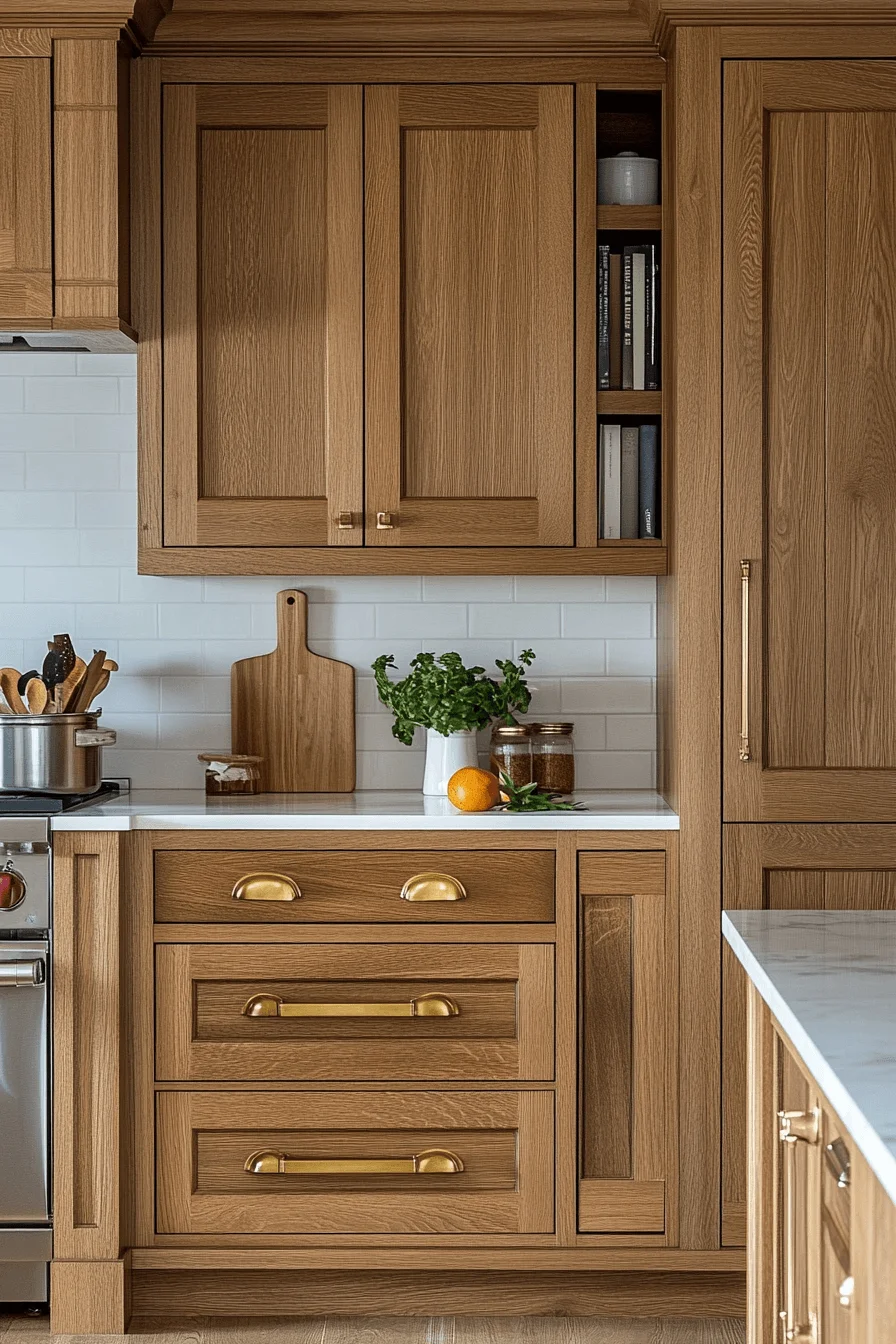 white oak kitchen cabinets