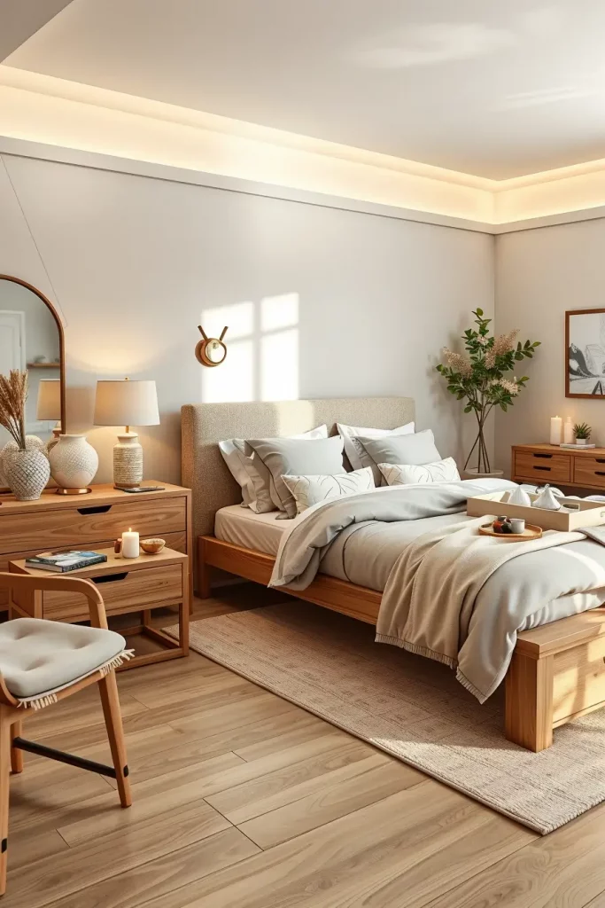 Guest bedroom with calming ambiance