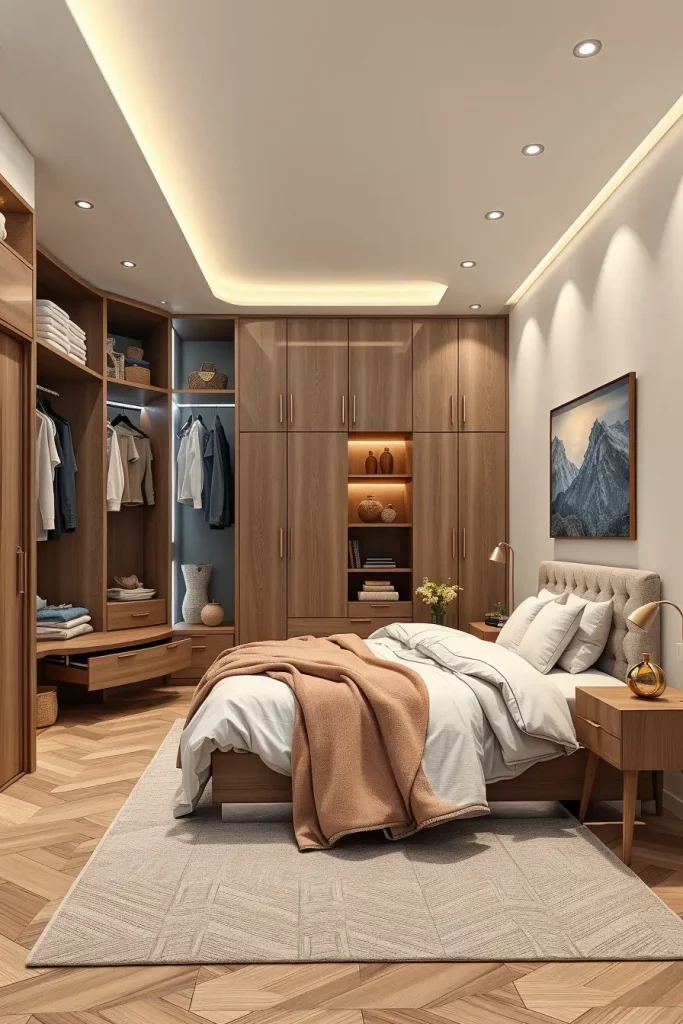 Guest bedroom with smart storage