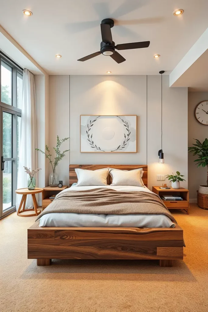 Minimalist sustainable bedroom