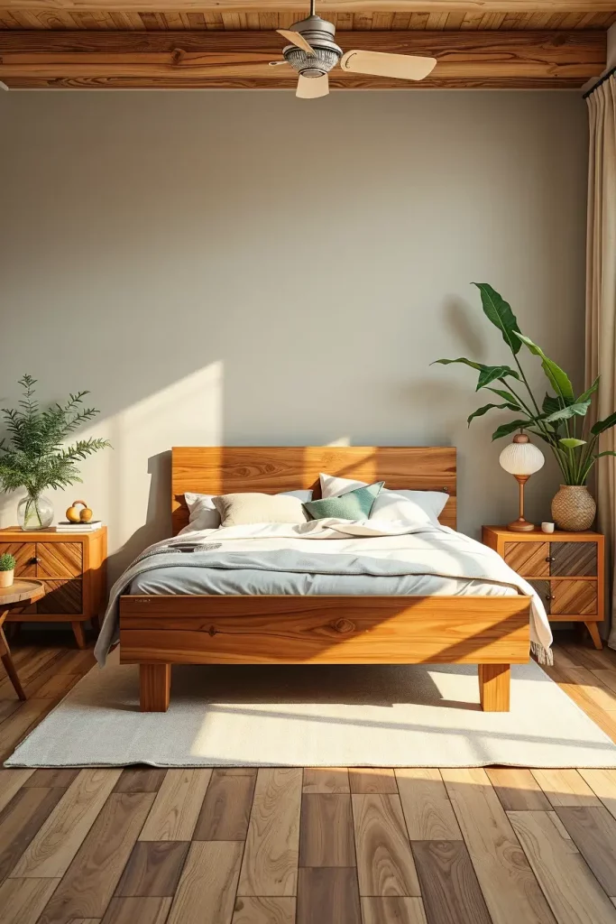 Rustic reclaimed wood bedroom