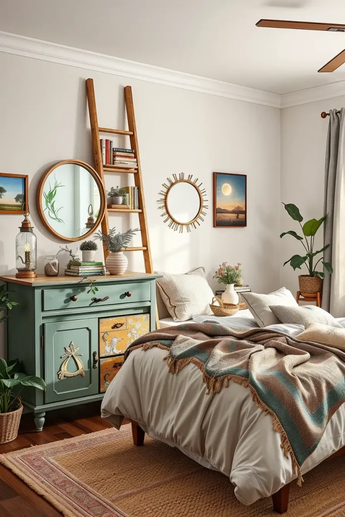 Upcycled bedroom decor