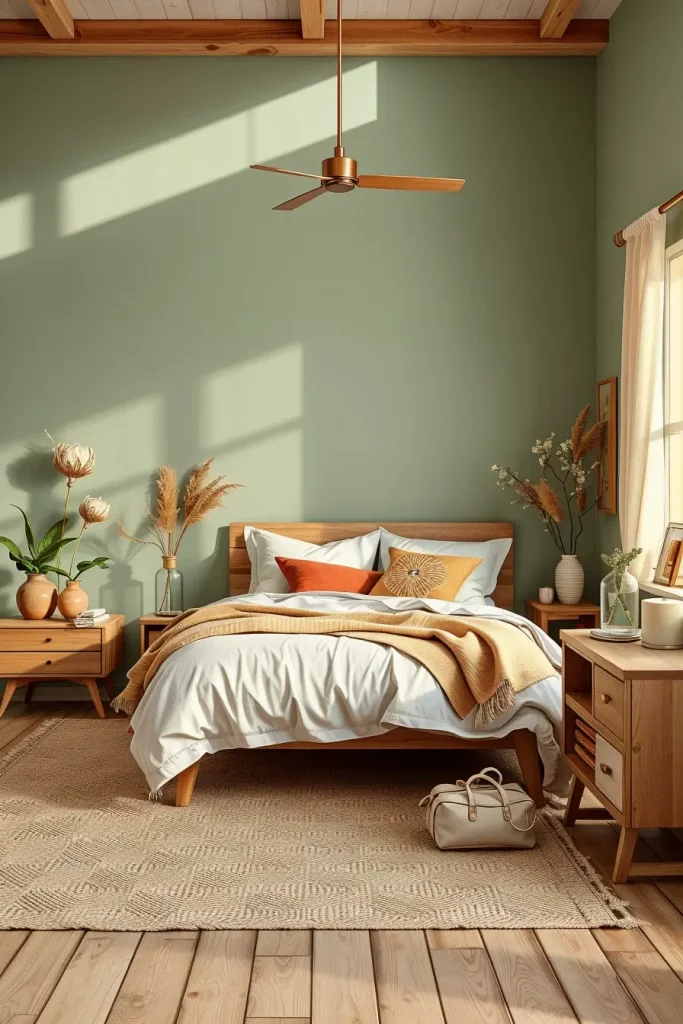 Natural color palette bedroom