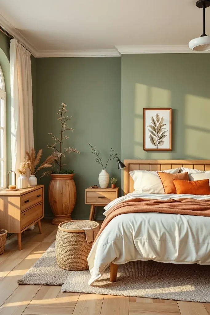 Earth tone bedroom design