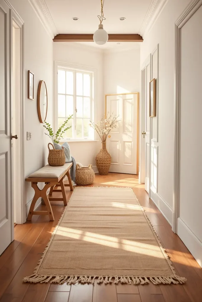 Cotton runner with stripes