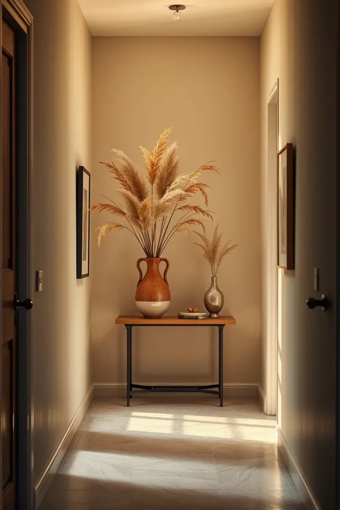 Wild grass arrangement in vase