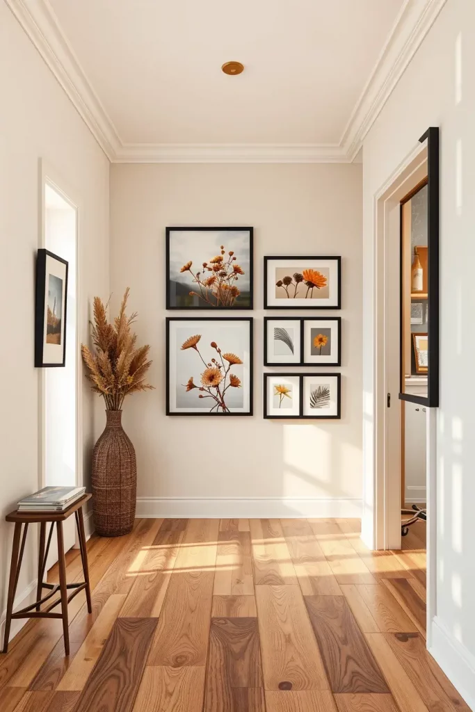 Gallery wall in hallway