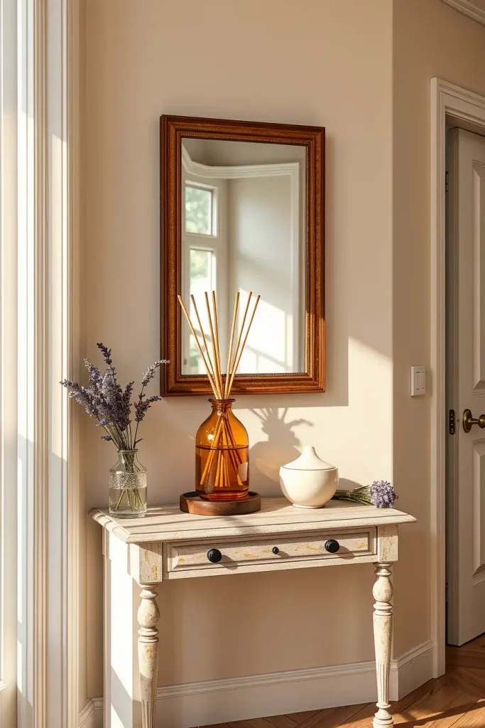 Reed diffuser in ceramic vase