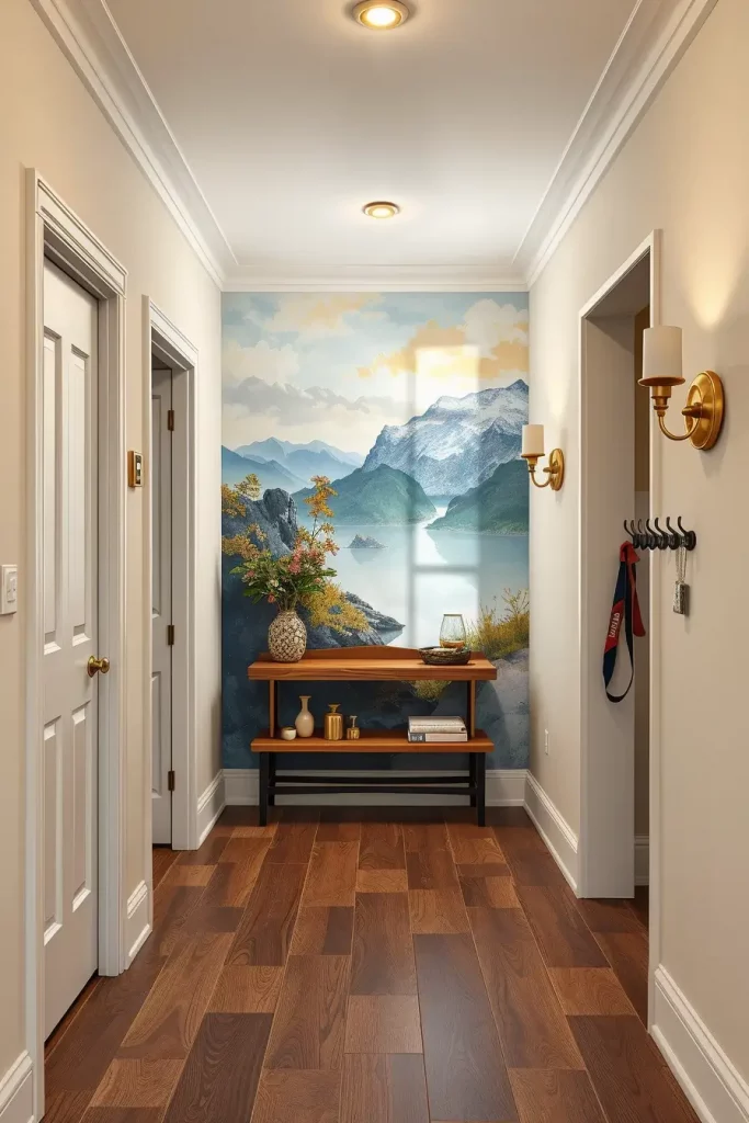 Colorful hallway mural