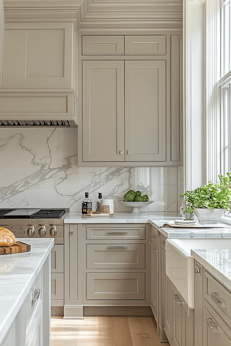 grey kitchen cabinets