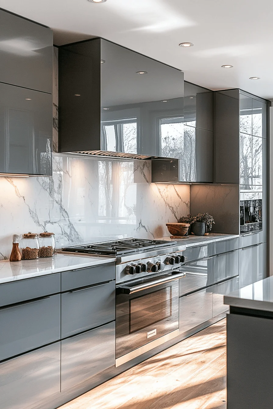 grey kitchen cabinets