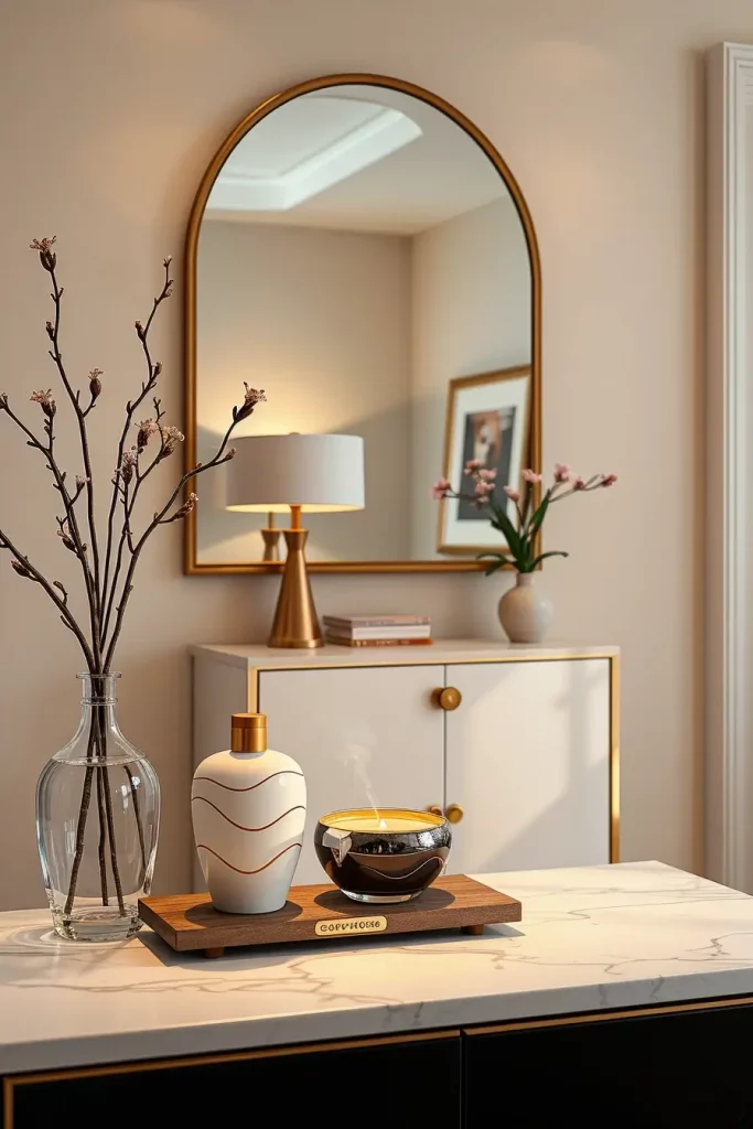 Elegant diffuser in entryway