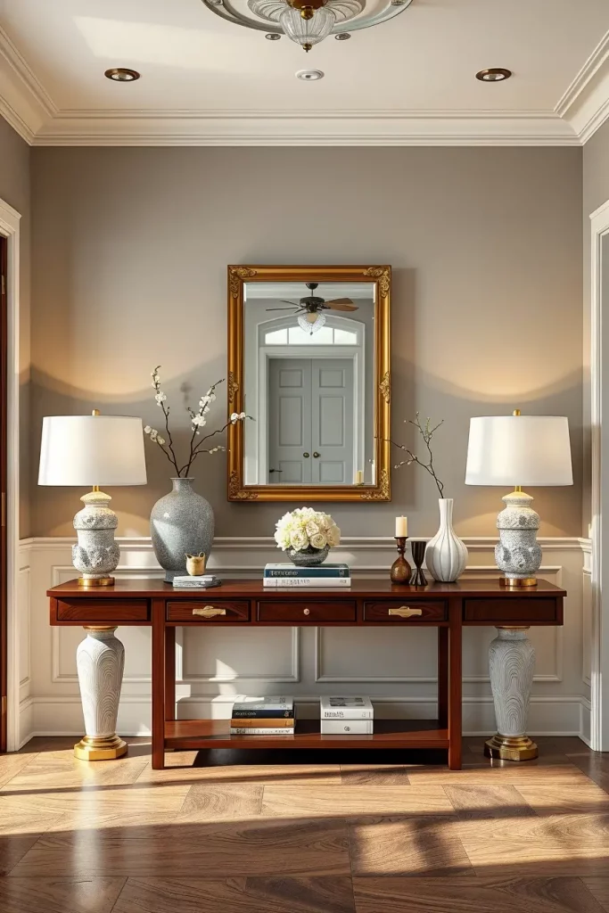 Symmetrical entry table styling
