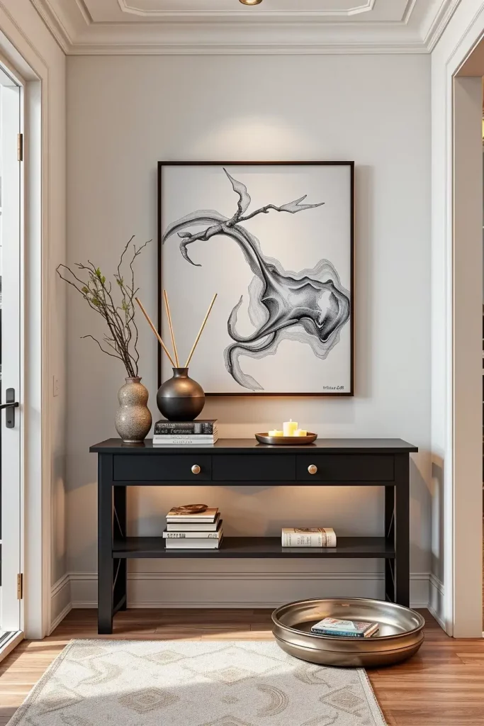 Elegant diffuser on entry table