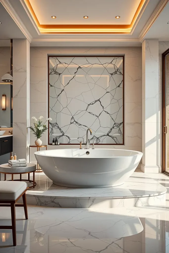 Oversized freestanding tub