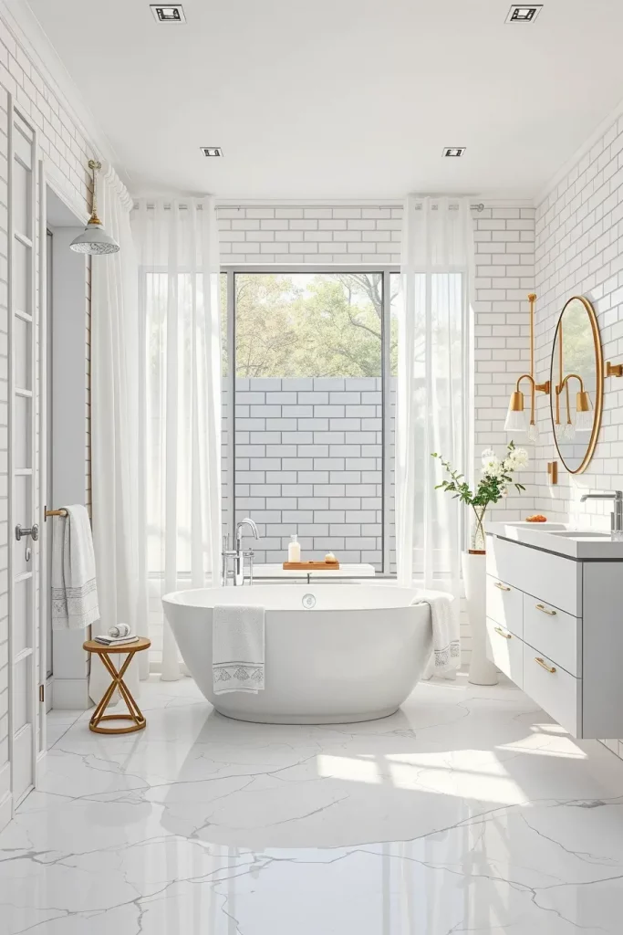 White-on-white bathroom