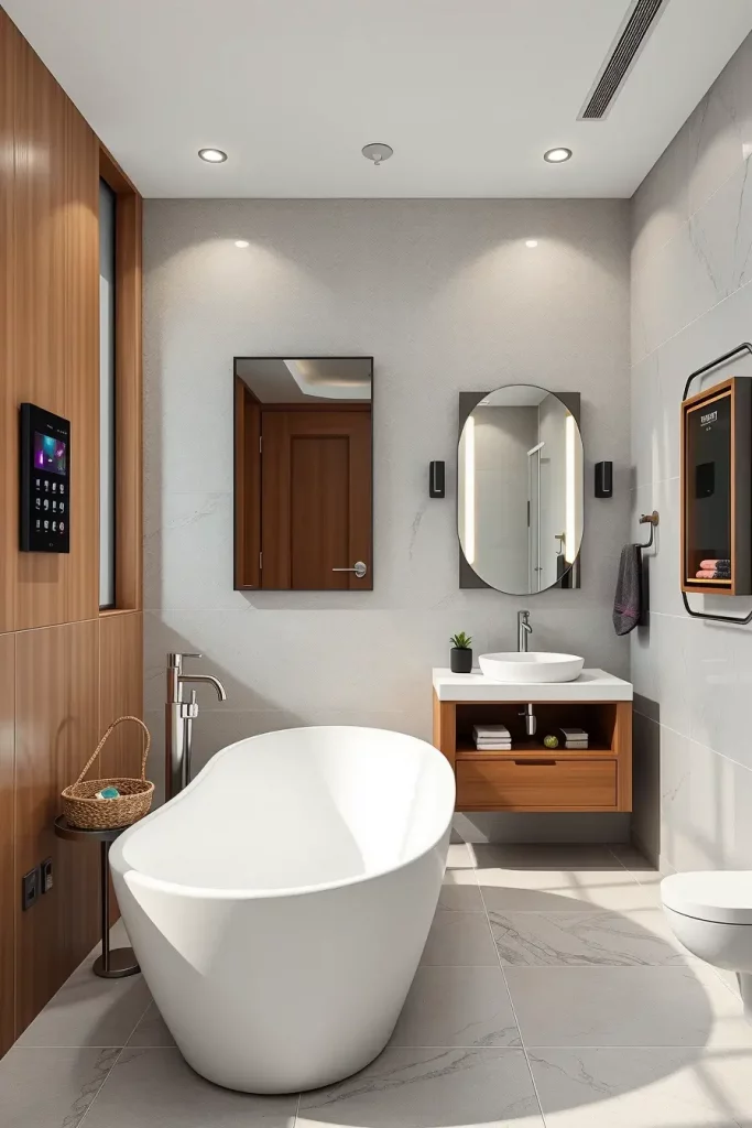 Freestanding tub with storage