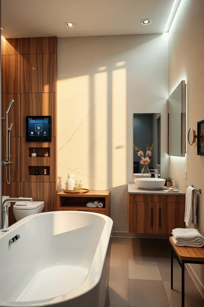 High-tech bathroom tub