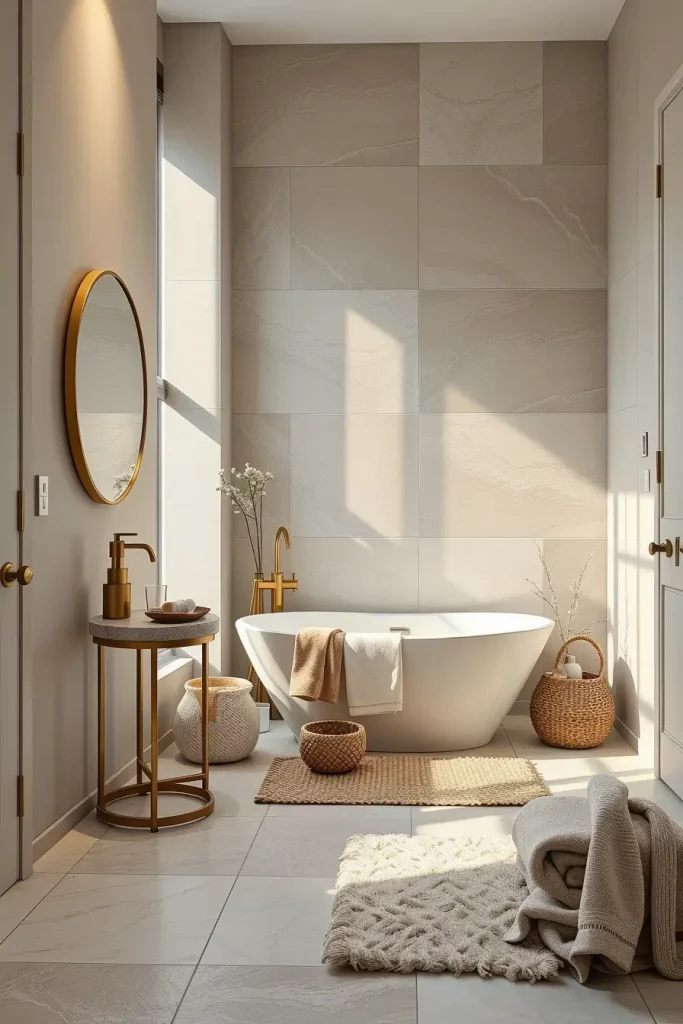 Floor-mounted faucet with freestanding tub