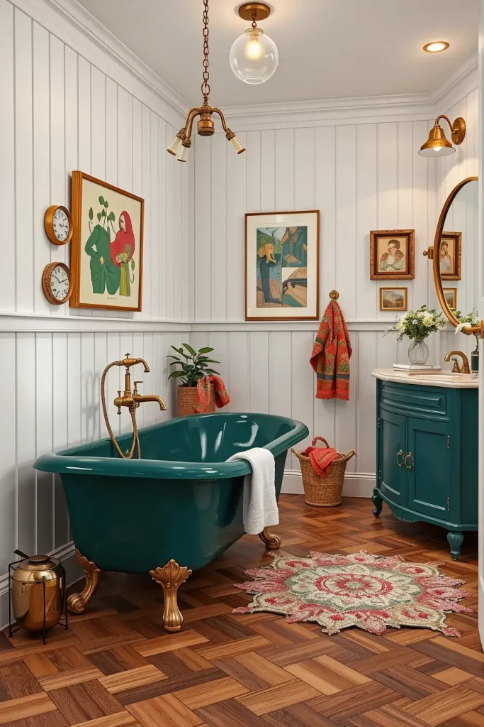 Colored freestanding tub
