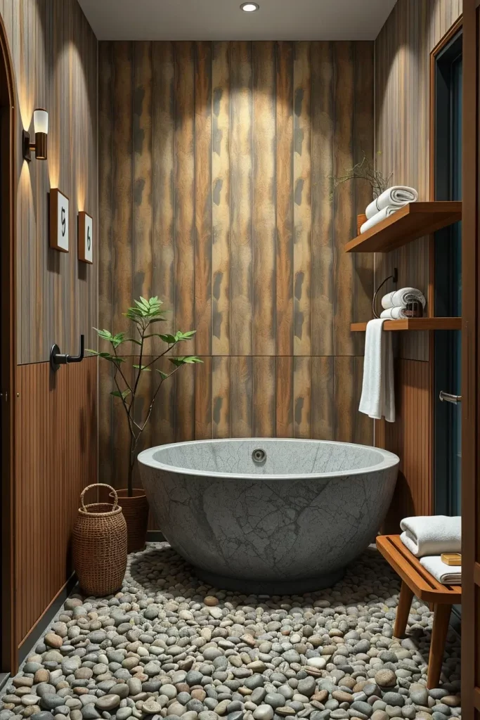 Zen corner freestanding tub