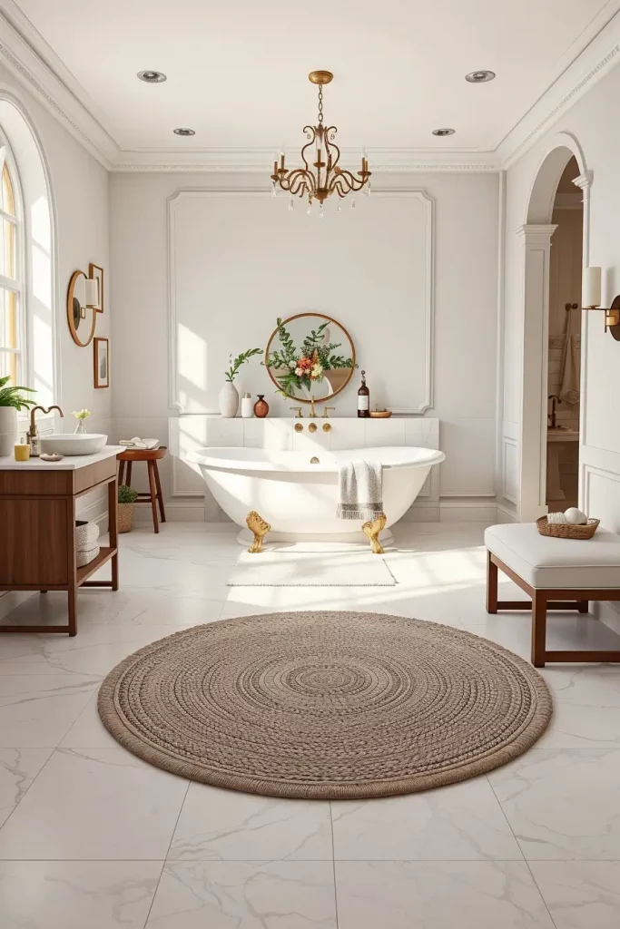 Round bathroom rug