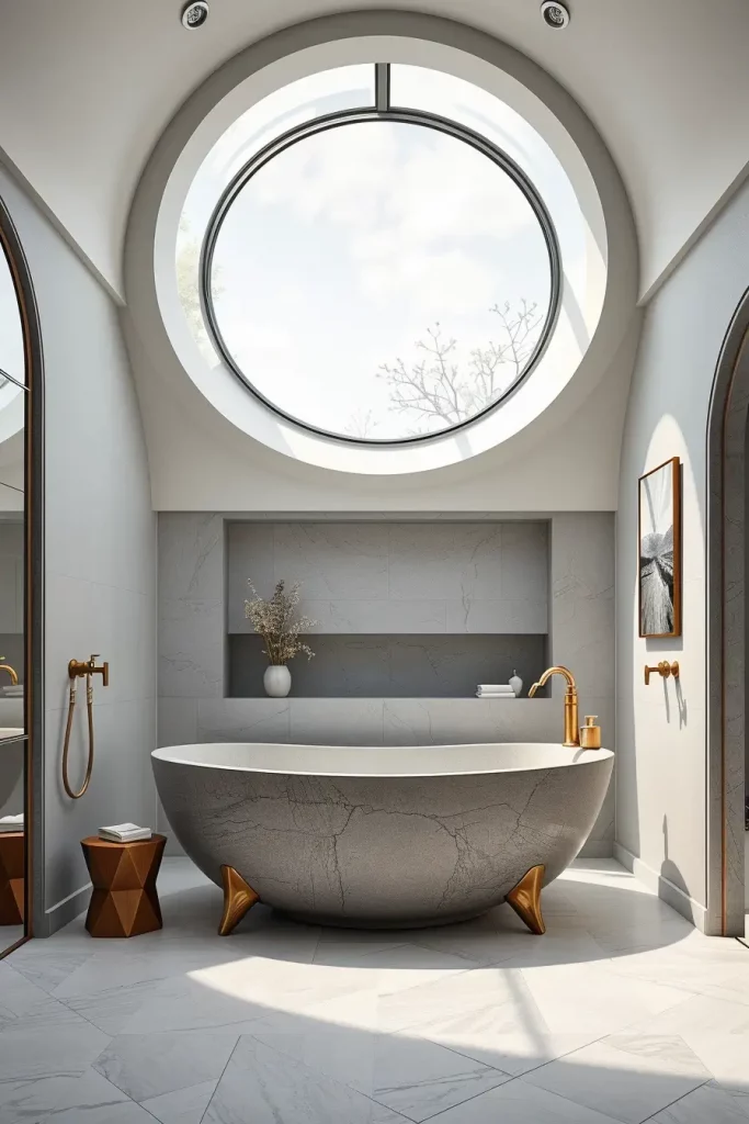 Asymmetrical freestanding bathtub